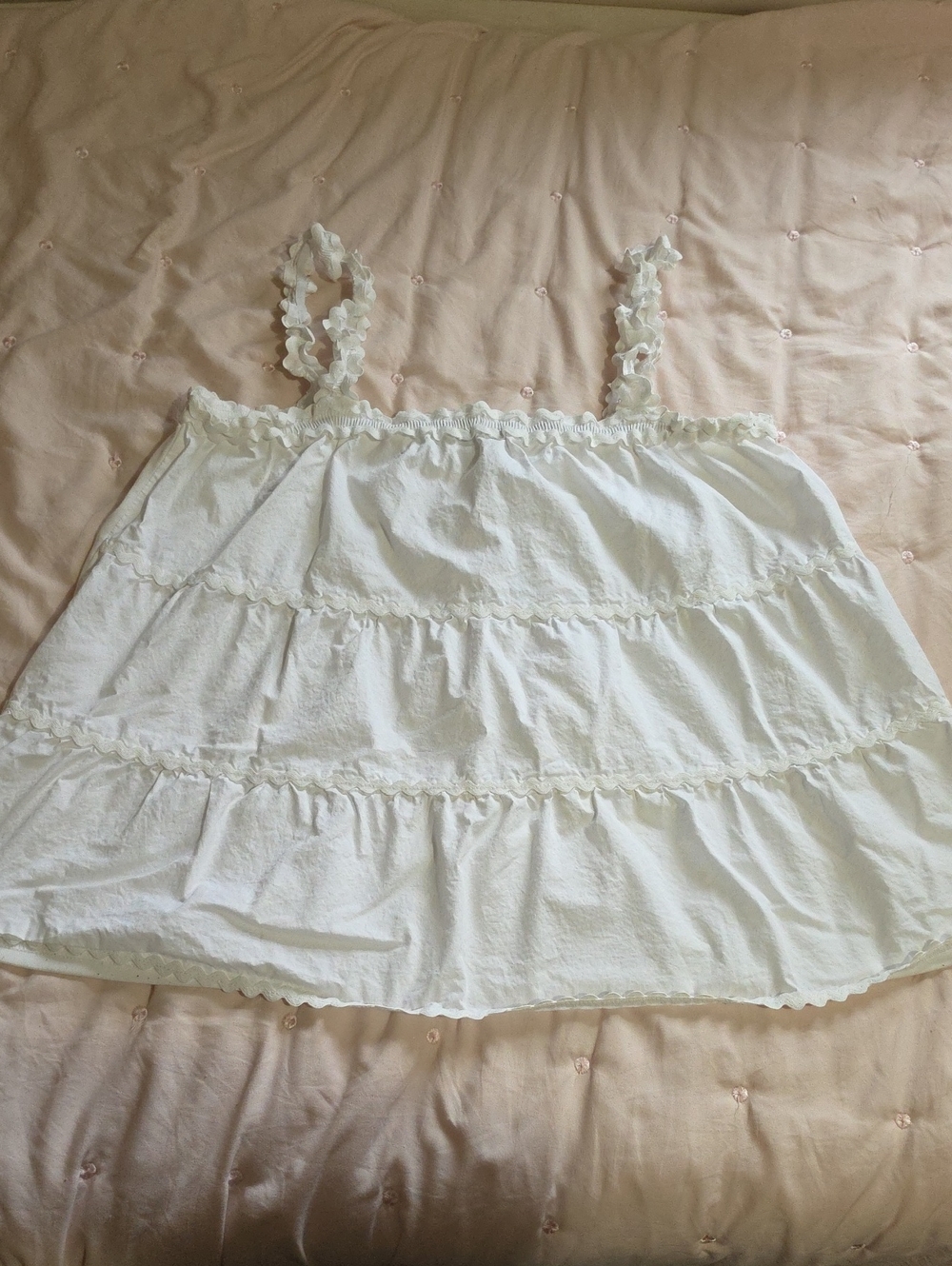 Sugarlips White Ruffled Tiered Top